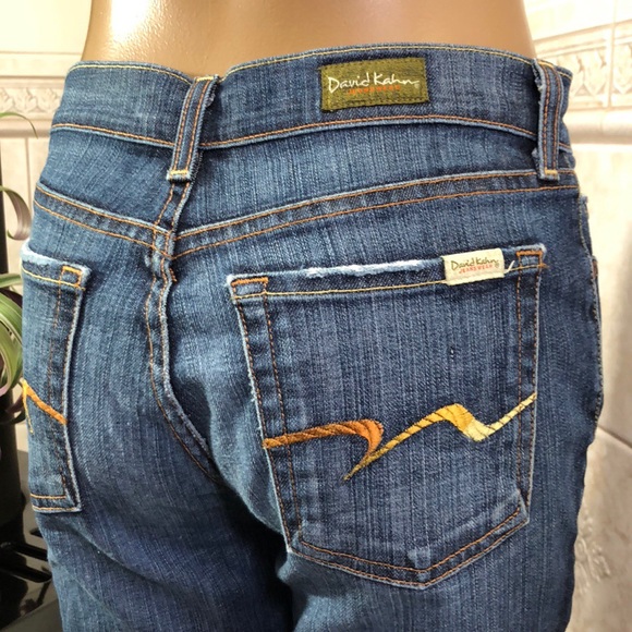 David Kahn  Rise Bootcut Stretch Jeans Flame Pocs - Picture 7 of 8